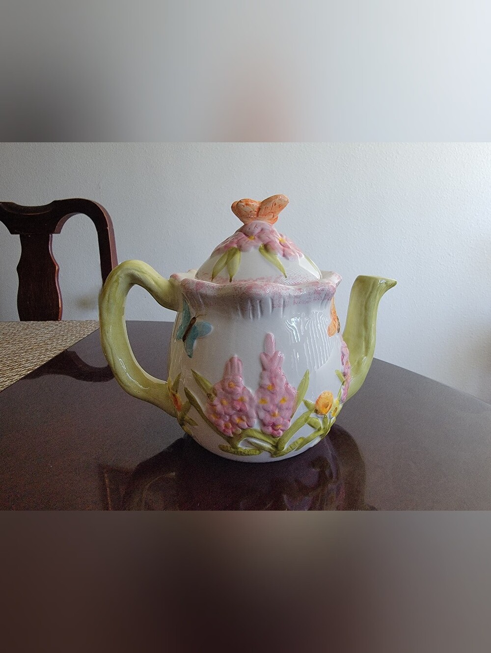 Vintage Whimsical Ceramic Fairy Teapot